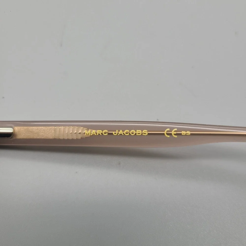 Marc Jacobs Blush Pink and Gold Rectangular Optical Glasses